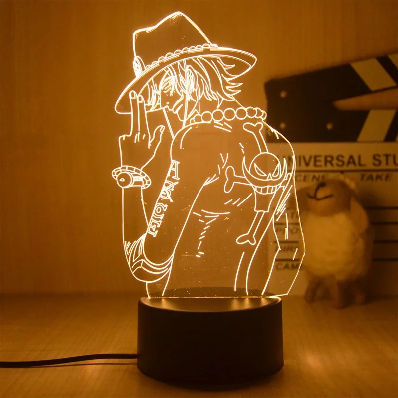 Любим Цели Фигурка Luffy Gear 2 Led нощна светлина 3D Лампа Светлинен Фигурка OP Zoro Санджи Нас Пълноценната Настолна Лампа Модел Подарък
