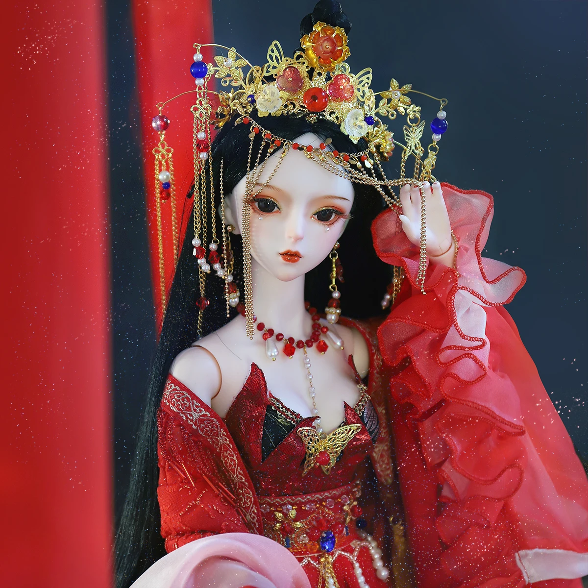 DBS 1/3 BJD Мечта Фея Кукла играчка механично съвместно Тялото китайски стил на булката кукла включително костюм, обувки фен грим 60 см SD Изображение 4 