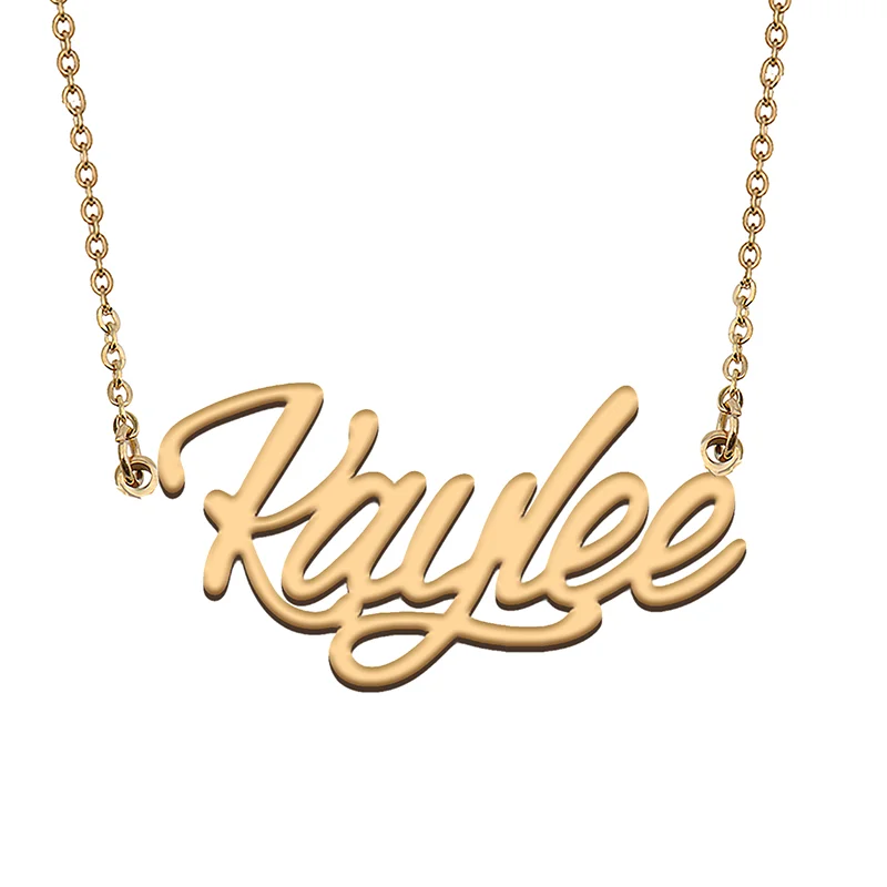 Kaylee Потребителското си Име Колие Индивидуален Висулка Колие Персонални Бижута Подарък за Жени, Момичета Един Коледен Подарък