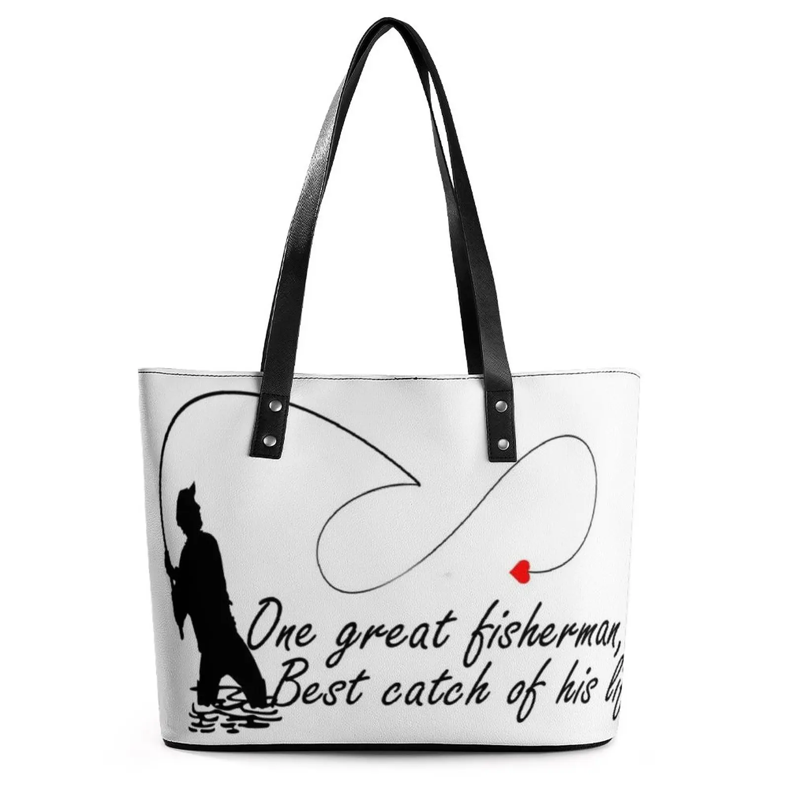 Чанти на един Велик рибар е най-Добрия улов в живота му Козметична чанта през рамото си Училищна чанта-тоут от изкуствена кожа с покет принтом Ръчни чанти