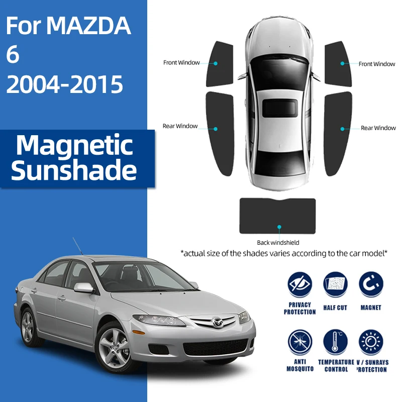 За Mazda 6 Седан GG 2002-2008 Mazda6 Магнитен Авто Козирка Щит Преден Предното Стъкло Завеса Задното Странично Прозорец на сенника