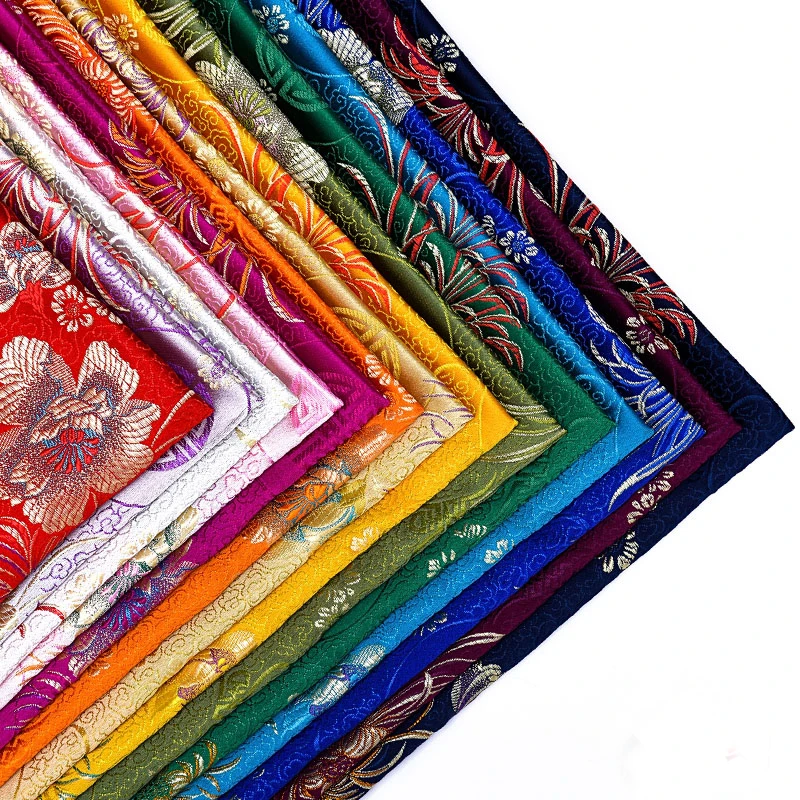 HLQON брокат yacquard многоцветен плат с флорални принтом за пэчворка филцови тъкани telas рокля чаршаф детска кърпа 50x75 см