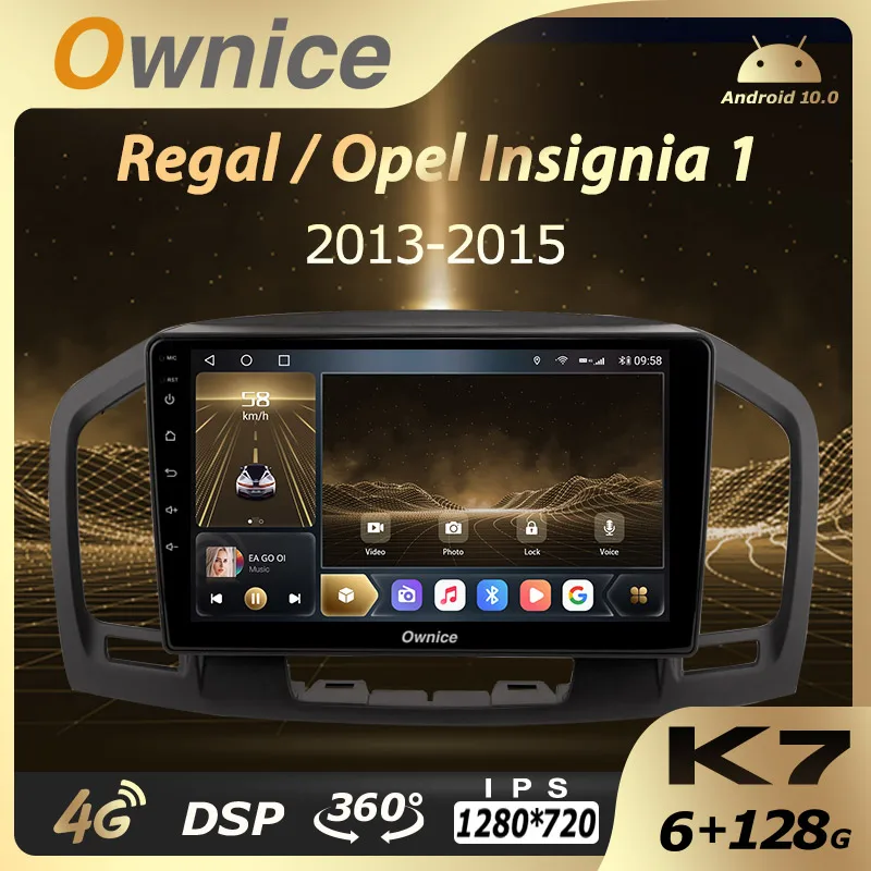 6G + 128G Ownice Android 10,0 Автомобилен Мултимедиен Радио за Buick Regal За Opel Insignia 1 2008-2013 2 Din Навигация Аудио G LTE 360