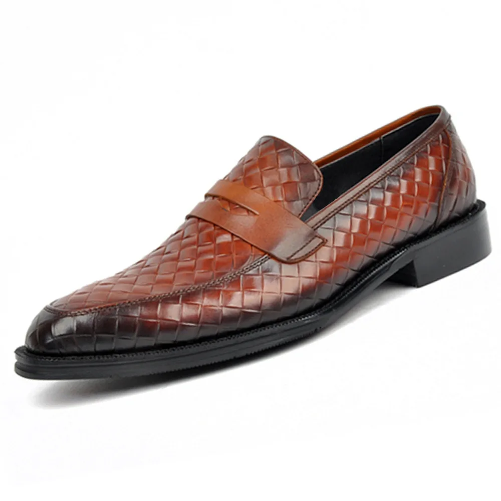 Мъжки модел обувки с пискюли, Кожени Лоферы, мъжки Дишащи официални сватбени обувки Herren Schuhe Zapatos De Hombre Изображение 4 