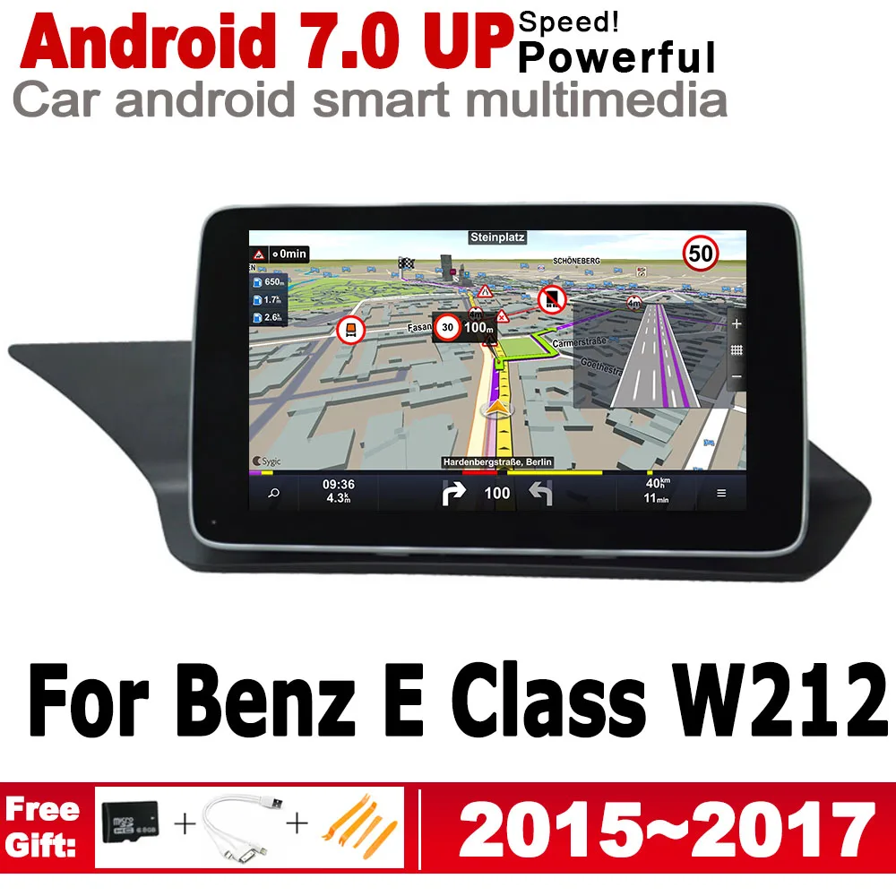 За Mecerdes Benz E W212 2015 2016 2017 NTG D Екран на Android Автомобилен GPS Navi Стерео Оригинален Стил Мултимедиен плейър 2 Din Радио