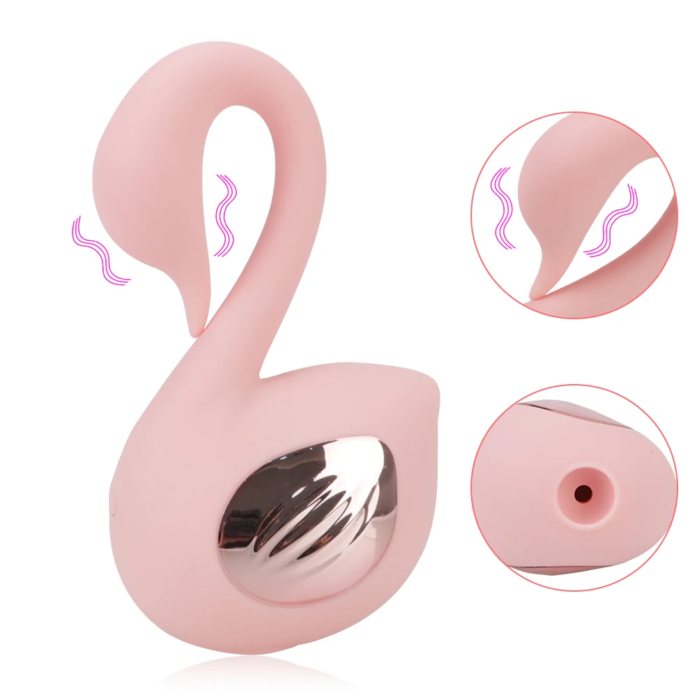 Смучене Вибратор Стоки За Възрастни Секс Играчки за Жени 7 Честотен Орален Секс във Формата На Лебед Масажор за Зърната G Spot Стимулатор на Клитора