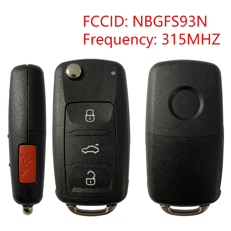 CN001134 MQB Бесключевой Go Smart Remote Флип-ключ 315 Mhz За V-W Jetta, Passat 2017-2019 FCC: NBGFS93N P/N: 5K0837202BP Автоматично флип-ключ Изображение 0 