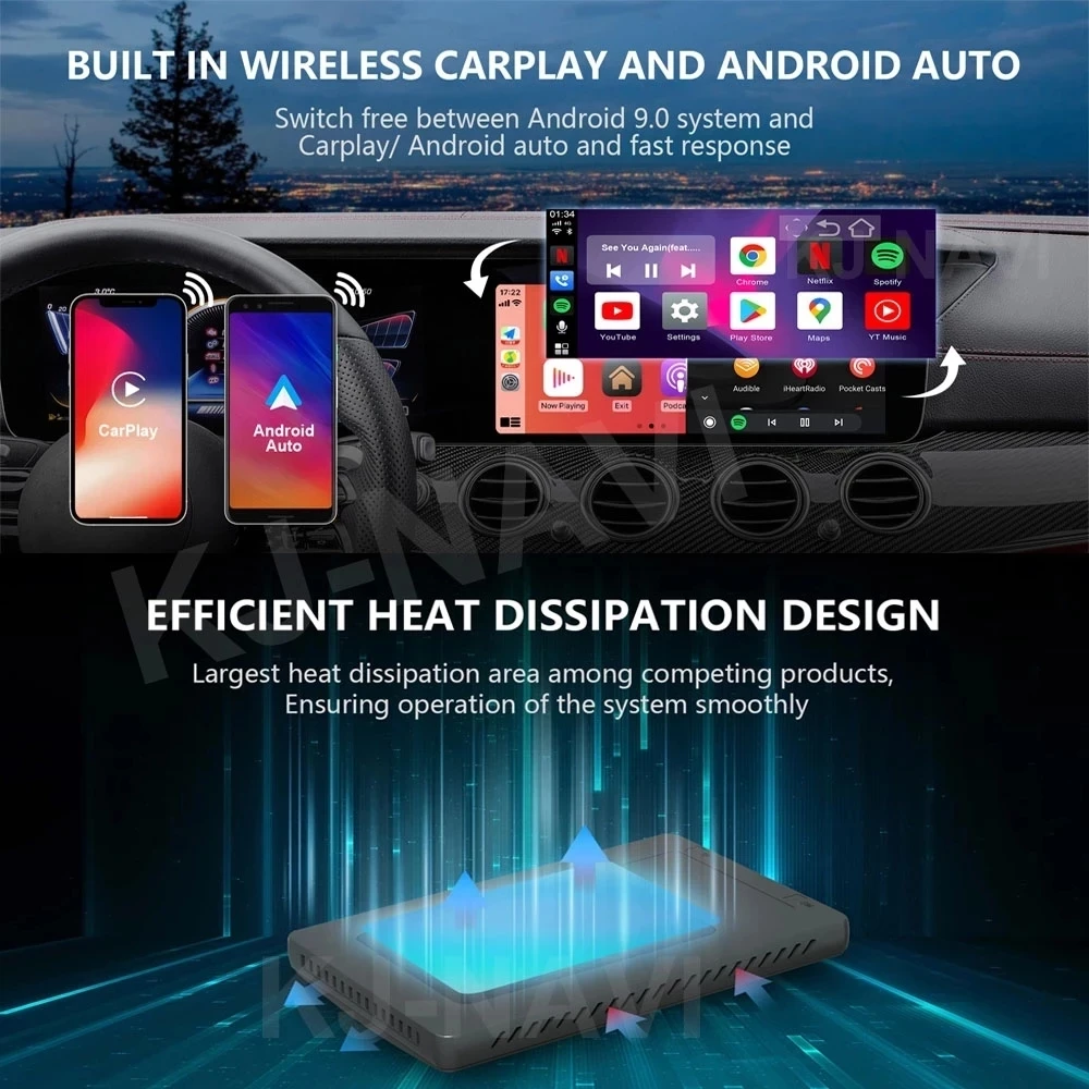 Carplay Apple Android AI Box За Apple Carplay Ai Box Универсален 4 + 64G Android Автоматична Скоростна За Джип Audi Kia Benz Hyundai, Nissan Изображение 5 