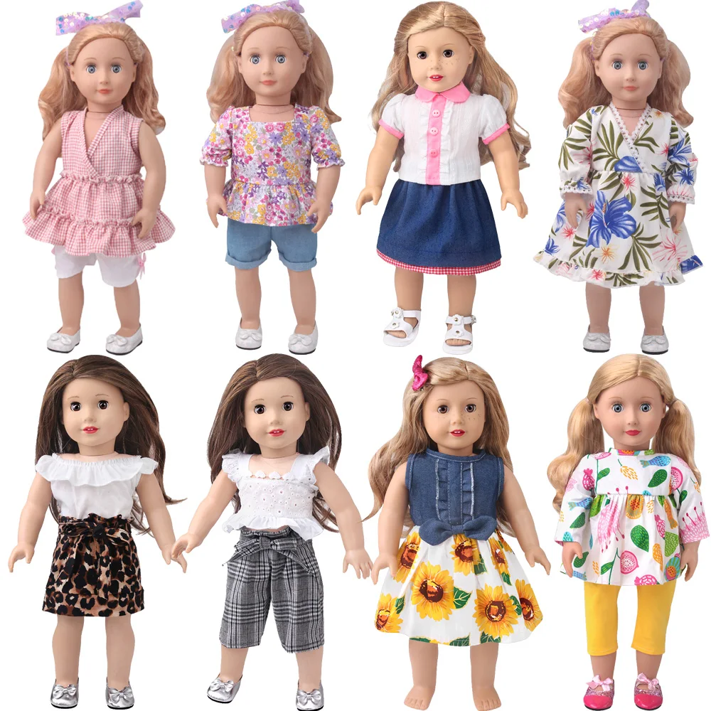 Една подробност Kawaii Лятото Жълта Рокля с Лък под формата на Семе За Момчета, 43 см, Американската Кукла, 18 Инча, Кукла, Детски Играчки, Аксесоари