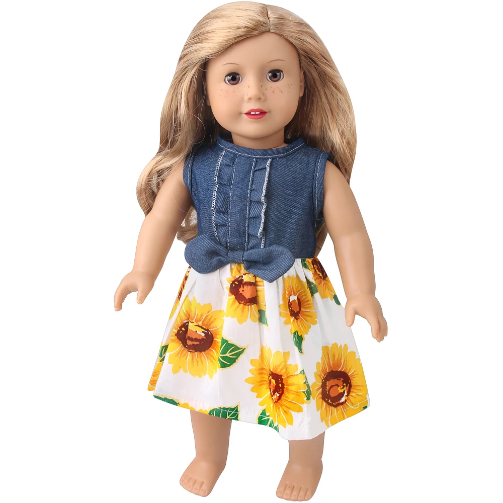 Една подробност Kawaii Лятото Жълта Рокля с Лък под формата на Семе За Момчета, 43 см, Американската Кукла, 18 Инча, Кукла, Детски Играчки, Аксесоари Изображение 5 
