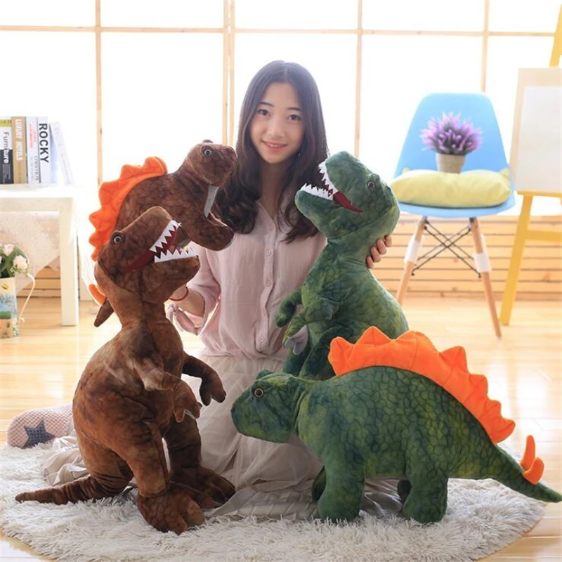 50 см-110 см Моделиране на Динозаврите Меки Играчки Животни Плюшен Възглавница тиранозавър рекс Rex Кукли Деца Подаръци За Момичета