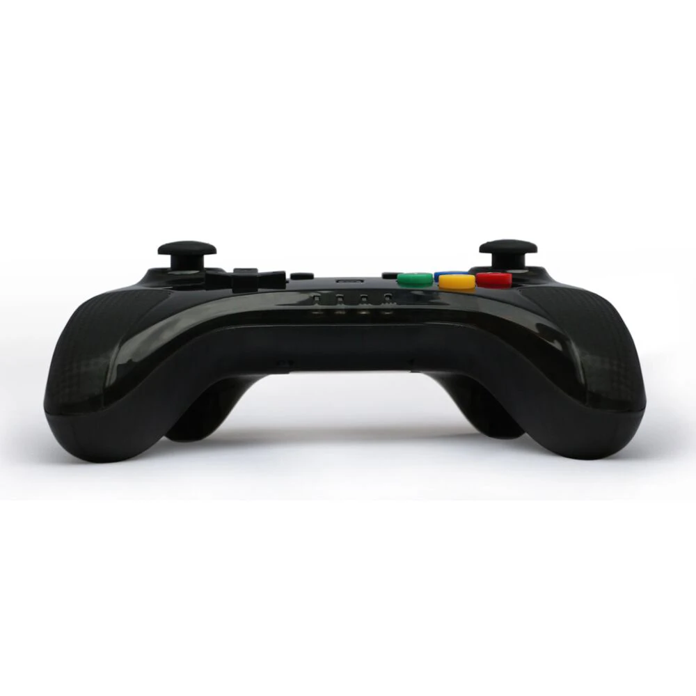 За W-i-i-U безжичен геймпад контролер Pro дръжка джойстик с подсветка с кабел за пренос на данни прозрачен черен цвят Изображение 2 