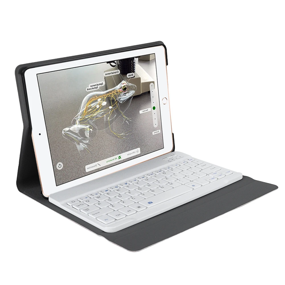 Клавиатура с Bluetooth кожен калъф за iPad / iPad Air / Air2 / Pro 9,7 инча (розово злато) Изображение 4 