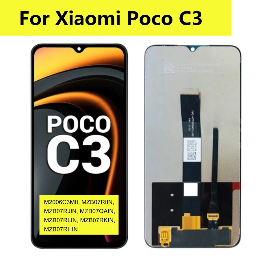 6,43 инча За Xiaomi Poco C3 LCD Дисплей С Сензорен екран Дигитайзер В Събирането на Замяна за Poco C3 M2006C3MI lcd