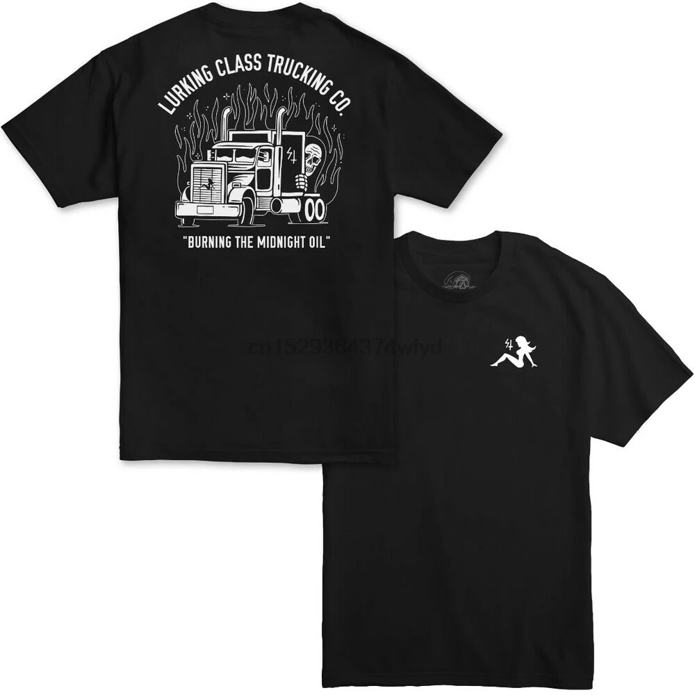 Тениска Lurking Class By Схематичен Tank Lc Trucking Co с къс ръкав (черен)