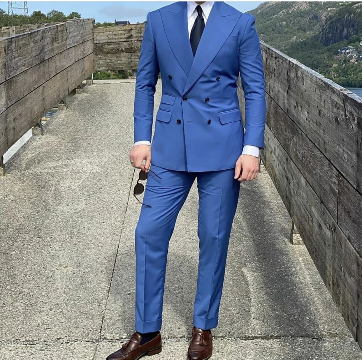 Царски Син Сватбени Костюми, Смокинги Младоженеца За Мъже 2021 Сватбен Костюм на Младоженеца За Мъже (Яке + панталон + вратовръзка) Бизнес плюс размер