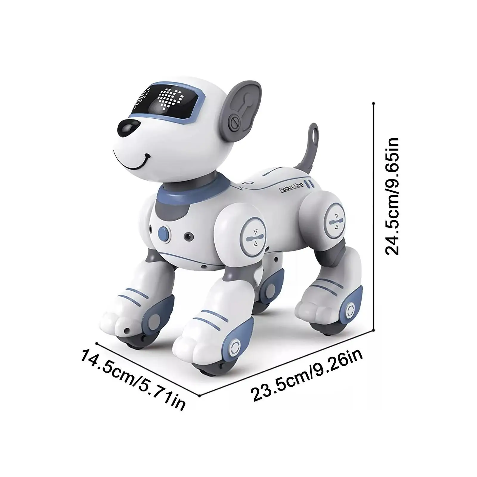 Забавен Радиоуправляеми Робот Електронна Куче Трик Куче Гласова Команда Програмируеми Музикална Песен Куче Робот За Детски Играчки M2z1 Изображение 4 