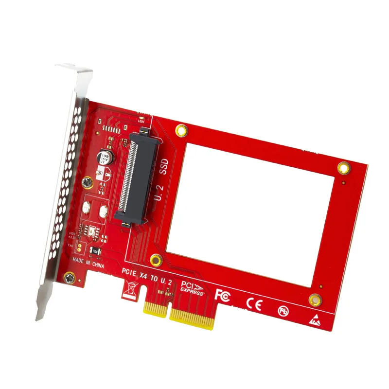 СФФ-8639 PCIe адаптер PCI-E твърд диск U. 2 с преобразуването на карти 4000 Mbps U. 2 в PCIe адаптер, PCIe X4 - за 2,5 U. 2 NVMe SSD  Изображение 0 