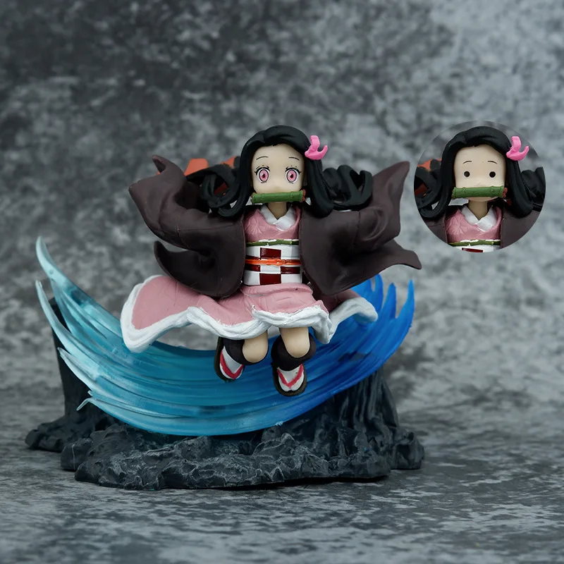 Demon Slayer Минава Камадо Незуко Може да Промени Лицето на Аниме Кукли PVC Фигурка за Украса Модел на Статуята на Играчки За Деца Подаръци