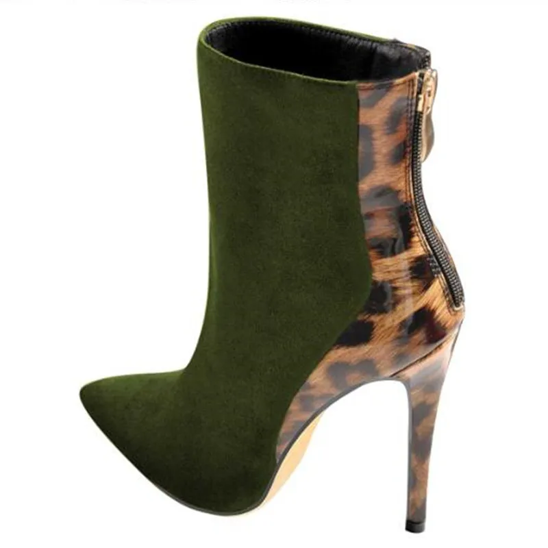 Обувки SHOFOO, Модни дамски обувки, подходящи по цвят, женски обувки на висок ток, около 11 см, женски ботуши до средата на прасците. РАЗМЕР: 34-45