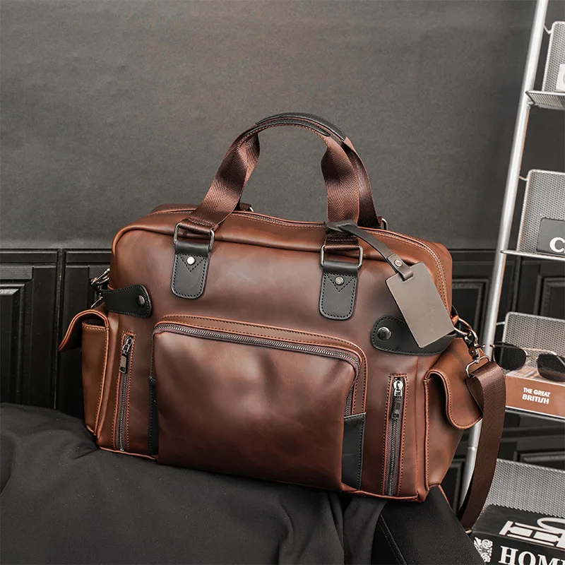 Новата реколта чанта, тенденция мъжка чанта за компютър, ежедневни чанти-месинджър с едно рамо, мъжки чанти