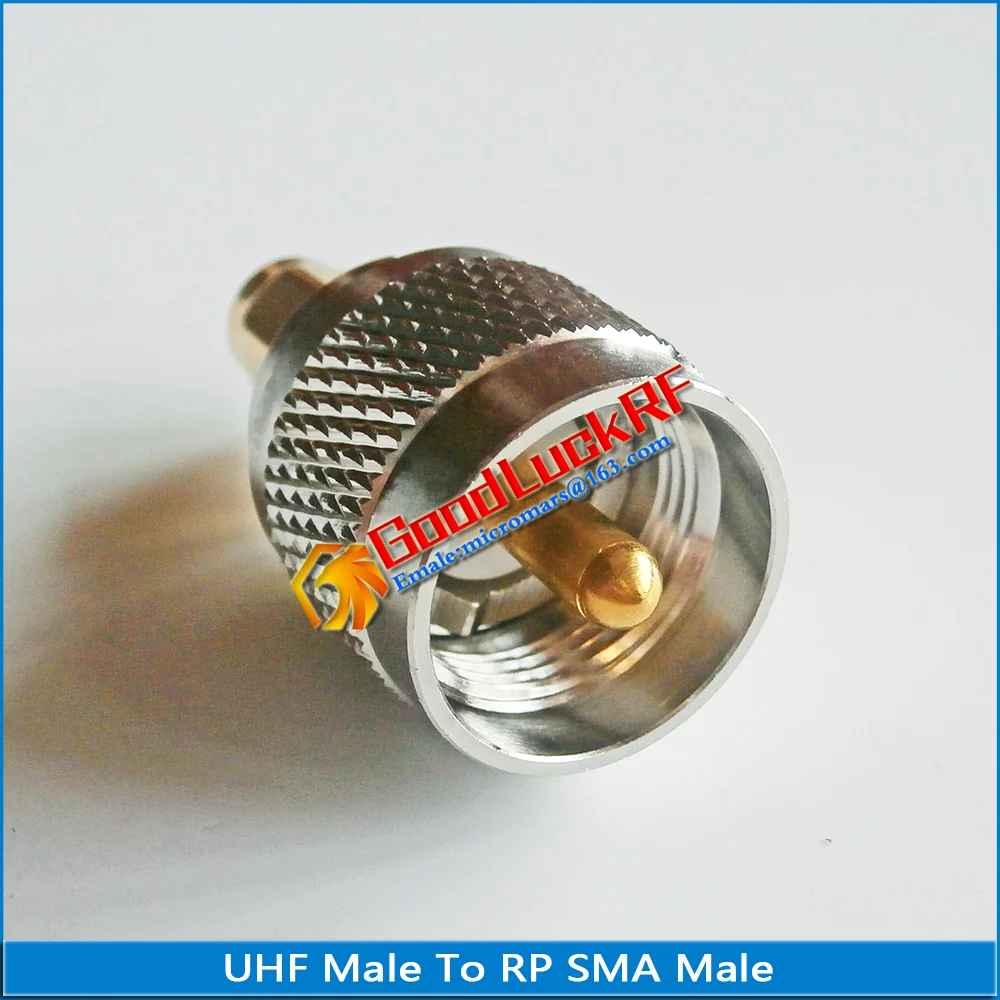 1 Бр PL259 SO239 UHF Мъжки RP-SMA RPSMA RP-SMA Plug UHF-RPSMA Месинг Директен Радиочестотни Конектор Коаксиални Адаптери Изображение 5 