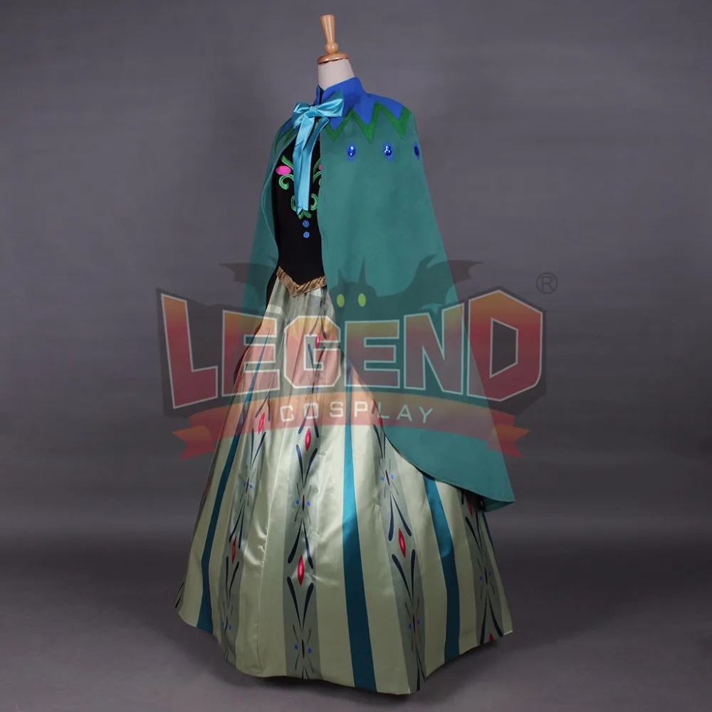 възрастен костюм Анна рокля Женски Cosplay Костюм и Вечерна Рокля по поръчка на кралското cosplay рокля Изображение 1 