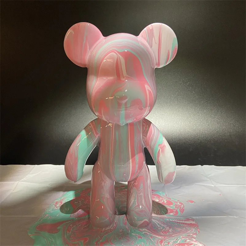 Направи си сам ръчно изработени течен мечка бяла ембрион децата ръчно рисувани емайл течен мечка играчка течен мечка