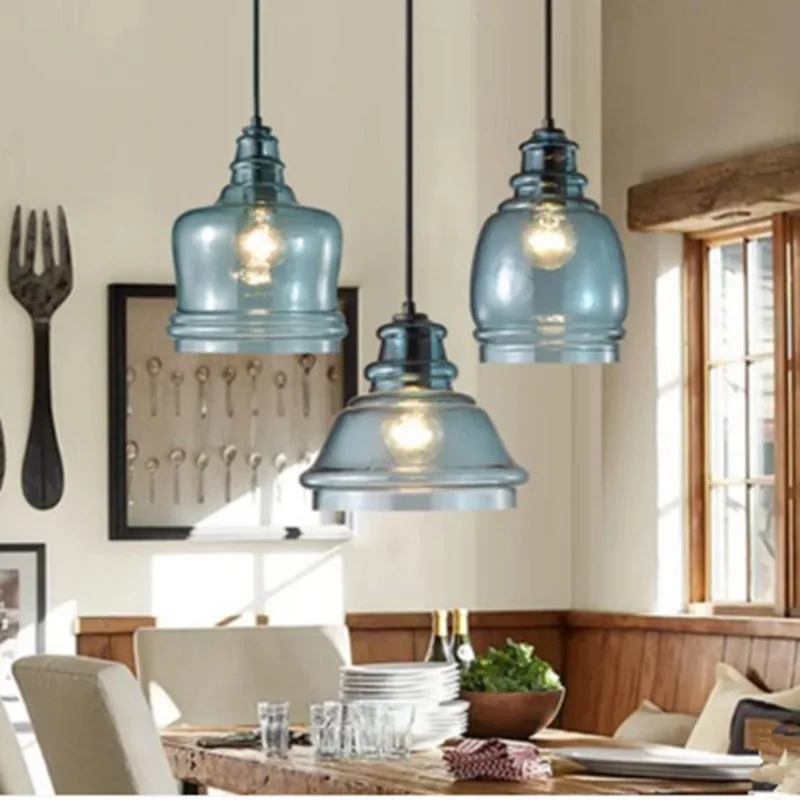 скандинавски лампа лампа suspendu стъклена Декорация на Дома, E27, Лампа, хол ресторант промишлена лампа