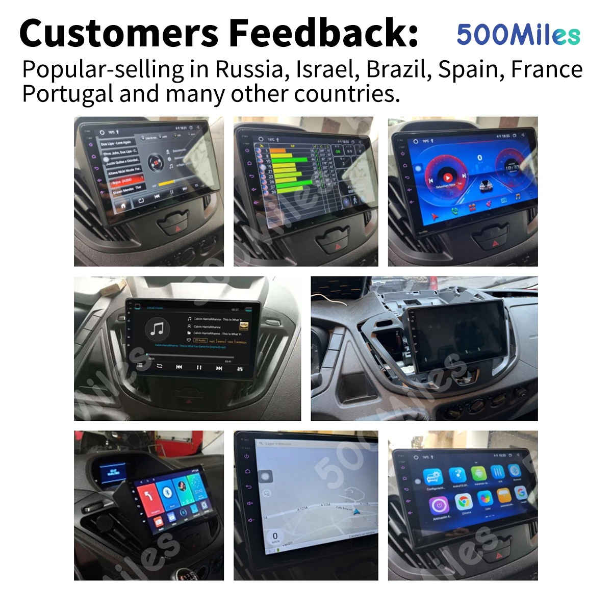 Carplay Стерео за Ford Transit Tourneo Custom 2013-2021 Авто Радио 2 Din Android Мултимедиен Плейър на Екрана на Главното Устройство за Навигация Изображение 3 