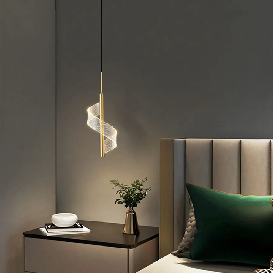 Нощна полилей 2022 нова лампа модерен лукс напълно медни минималистичная малък полилей нощна атмосфера спални осветление