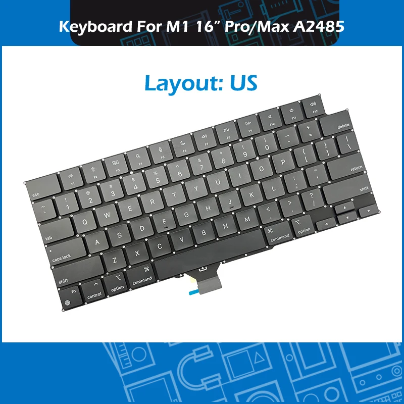 2021 Година M1 Лаптоп A2485 САЩ Подредба на Клавиатурата За Macbook Pro Retina 16,2 